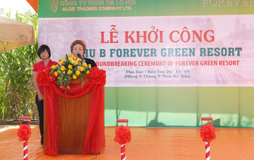 GROUND-BREAKING CEREMONY AT AREA B OF FOREVER GREEN RESORT