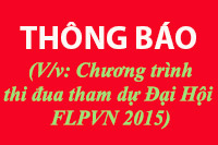 (V/v Chương trình thi đua tham dự Đại Hội FLP Việt Nam 2015)
