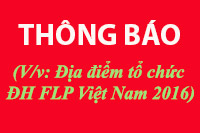 (V/v: Địa điểm tổ chức Đại hội FLP Việt Nam 2016)