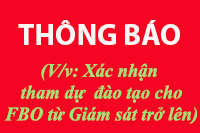 (V/v: Xác nhận tham dự Chương trình đào tạo cho FBO từ Giám sát trở lên)